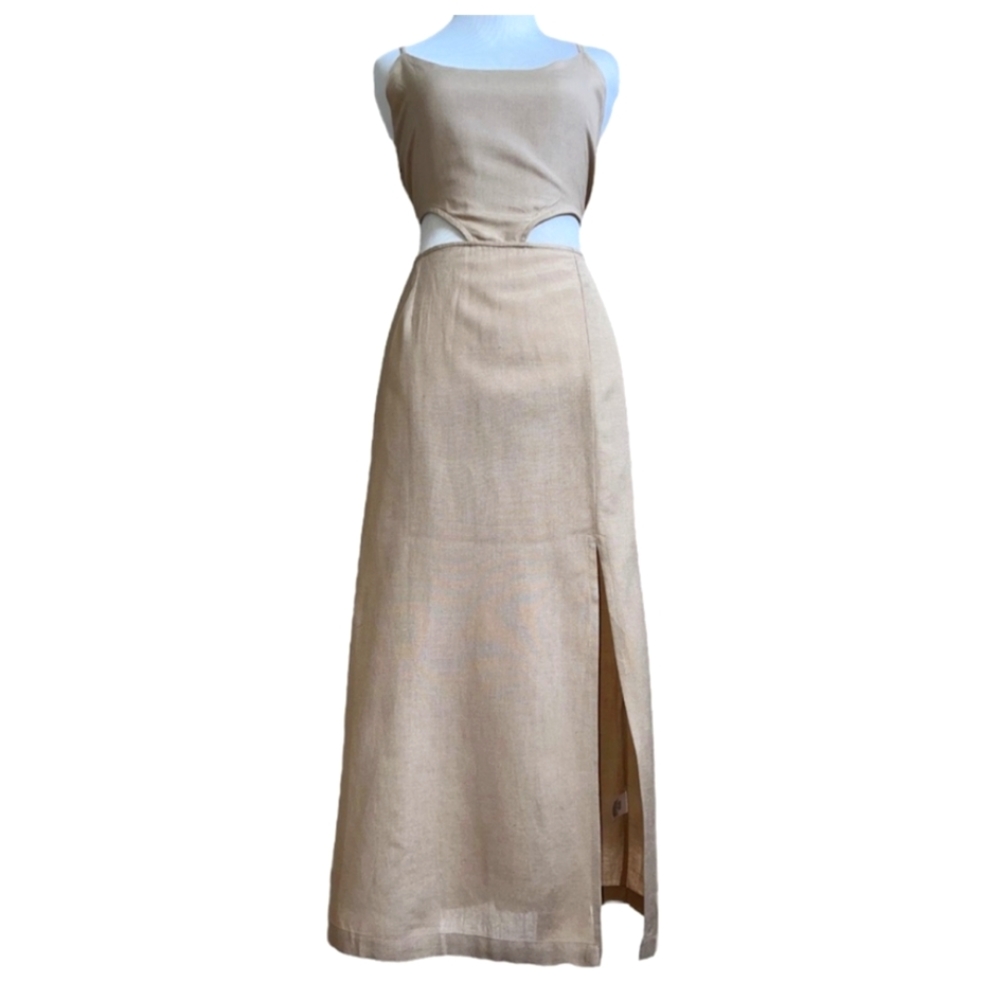 NWT! Indulge linen cutout maxi dress size extra large
